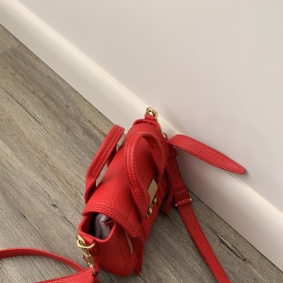 3.1 Phillip Lim, Red Leather Pashli Nano Satchel - Picture 2 of 6